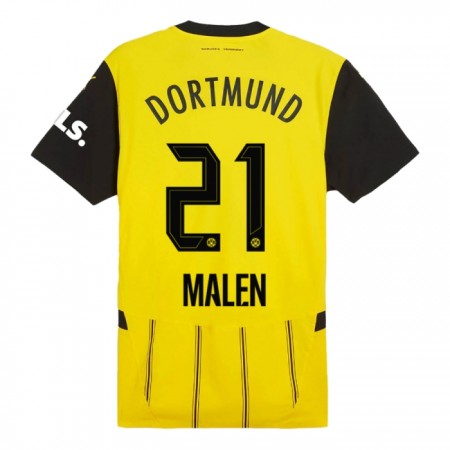 Koszulka Borussia Dortmund Malen 21 Domowe 2024-25 Koszulki Piłkarskie Krótki Rękaw